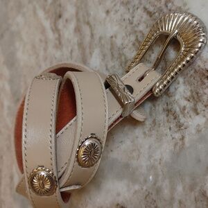 Nocona Western Belt In Toupe and Silver Size XS-S